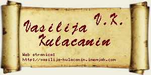 Vasilija Kulačanin vizit kartica